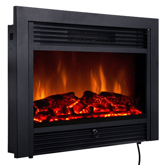 28.5 Inch Electric Fireplace Recessed with 3 Flame Colors-0