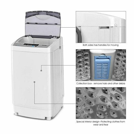12 lbs Full-automatic Washing Machine with 10 Wash Programs-1