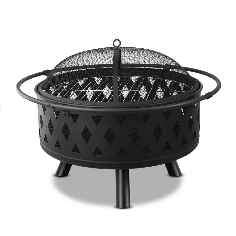 NNEDSZ Pit BBQ Charcoal Grill Ring Portable Outdoor Kitchen Fireplace 32-0