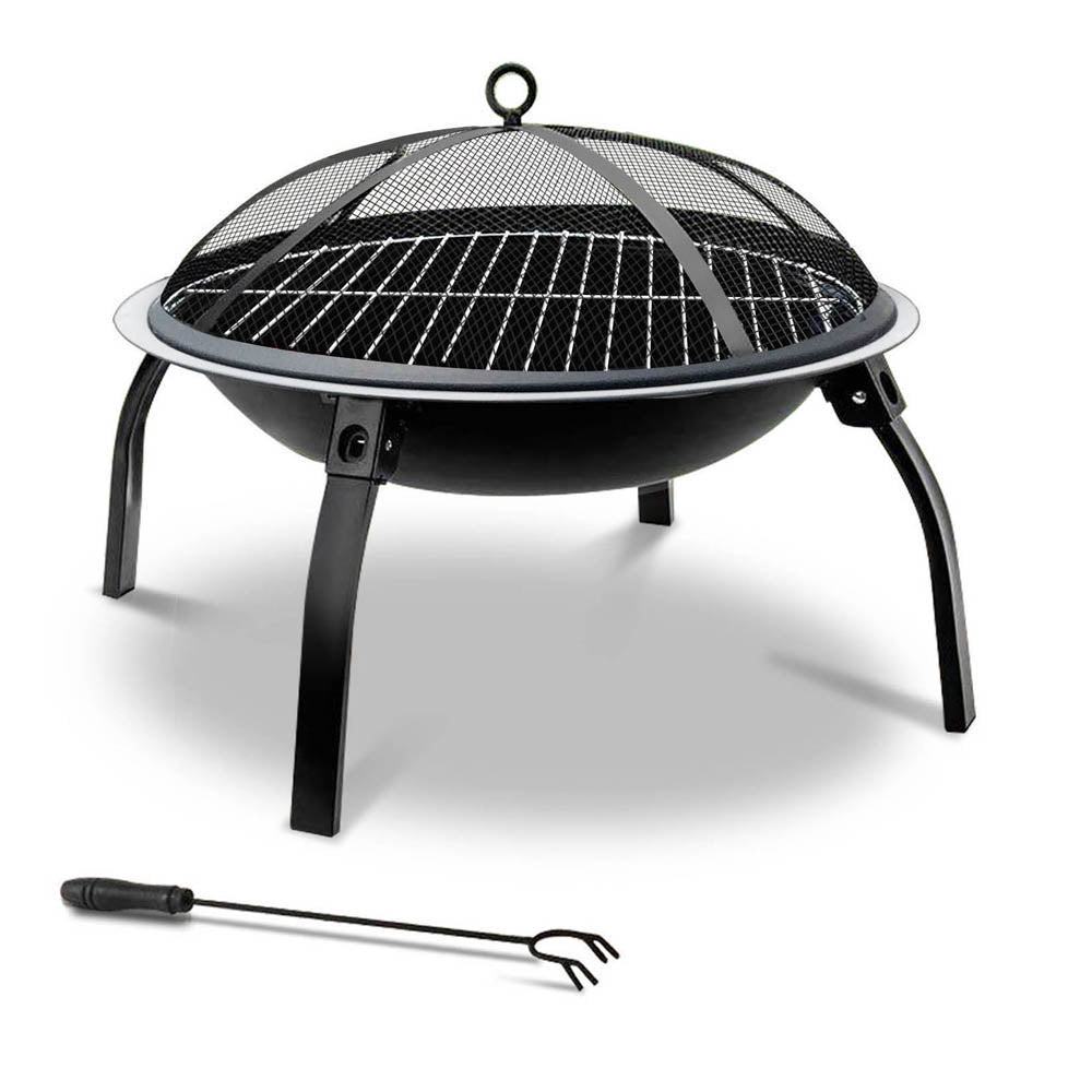 NNEDSZ Pit BBQ Charcoal Smoker Portable Outdoor Camping Pits Patio Fireplace 22-0