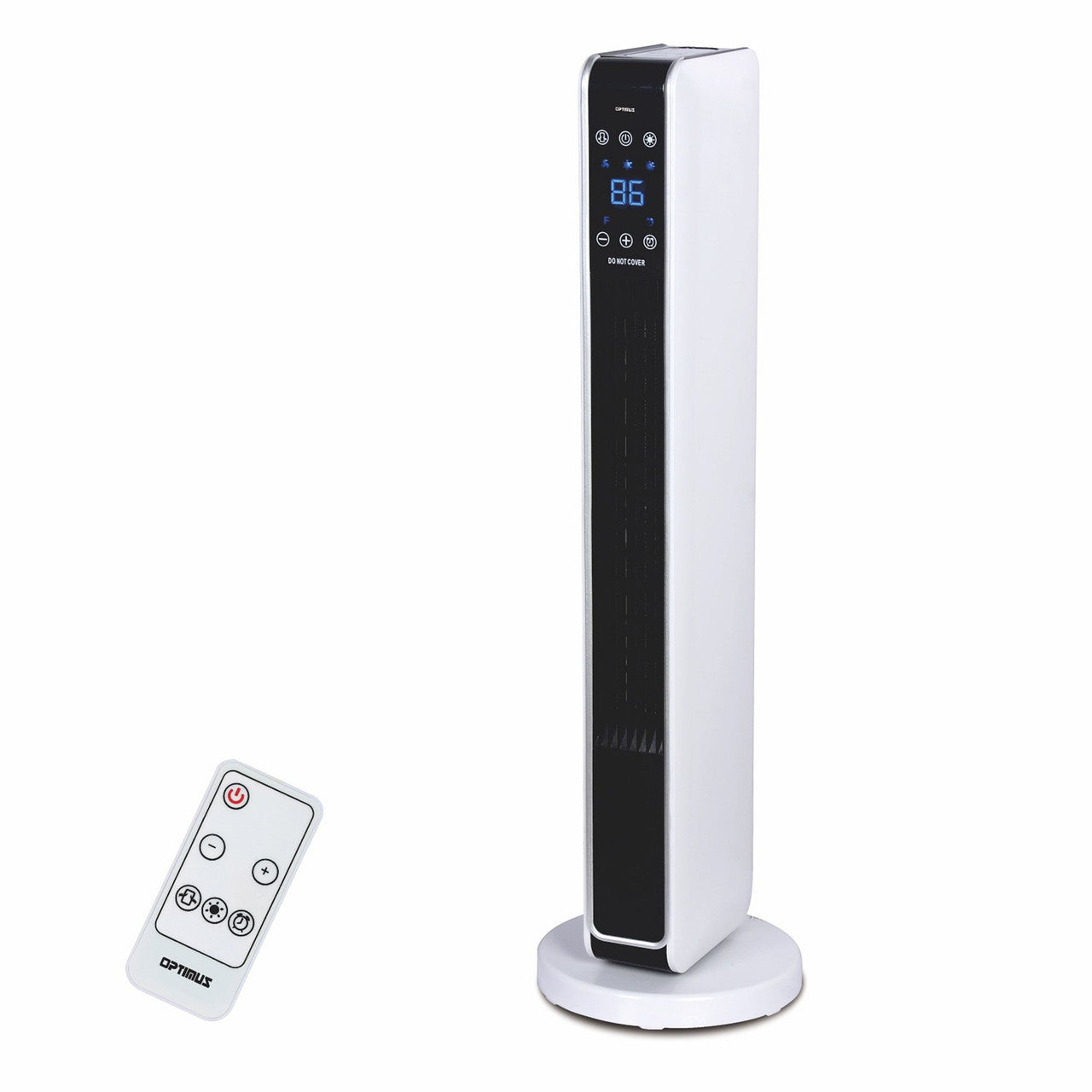 Optimus 29 in. Oscillating Tower Heater w/ Digital Temperature Readout & Remote-0