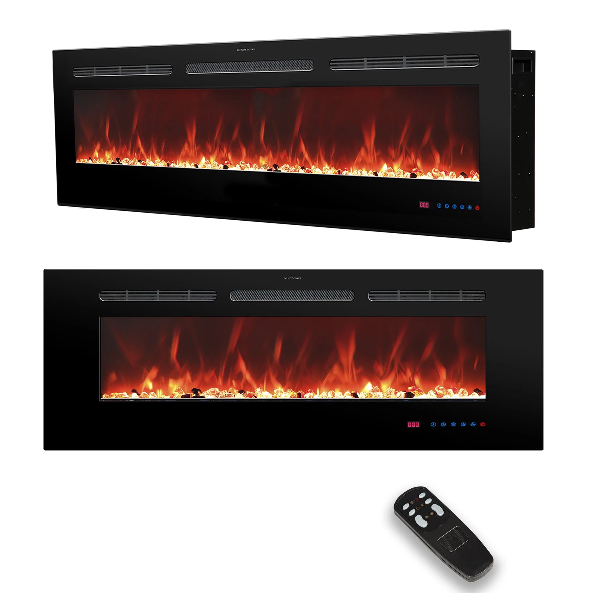 Luxstar 42R Inch Luxury Electric Fireplace Modern LED 13-Color Heaters for Household Living Room-0