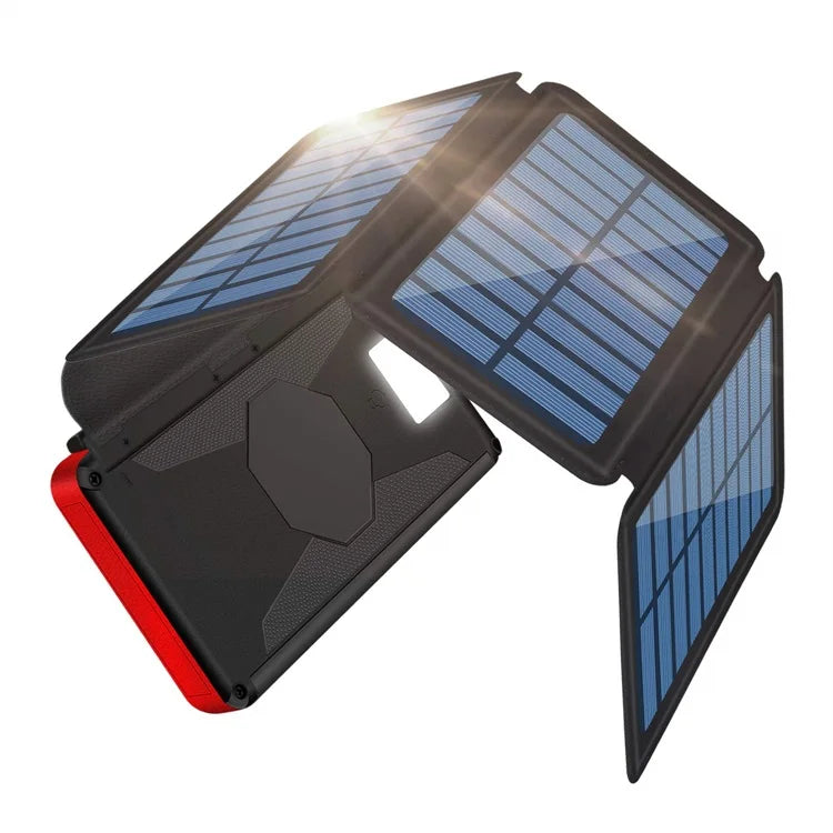 Detachable Solar Panel  Wireless Charger 20000mah Portable Power Bank Folding Camping Solar Panels-6