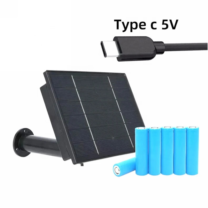 OEM ODM Outdoor Security Camera Solar Panel with Built-in Battery 12V/9V/5V Plastic IP65 Waterproof-9