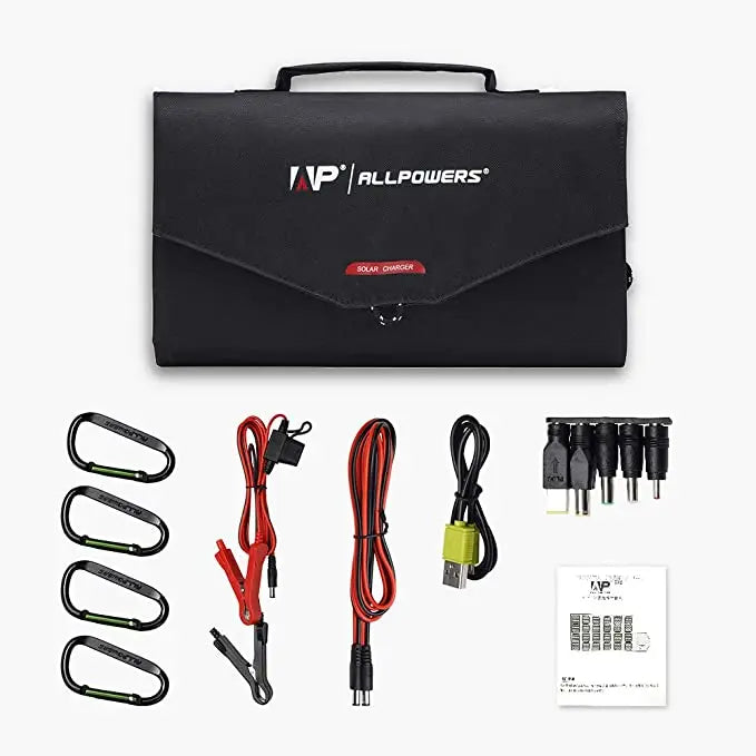 Portable Solar Panel 60W (Dual 5v USB+18v DC Output) Monocrystalline Solar Charger Foldable Solar Panel for Laptop-1