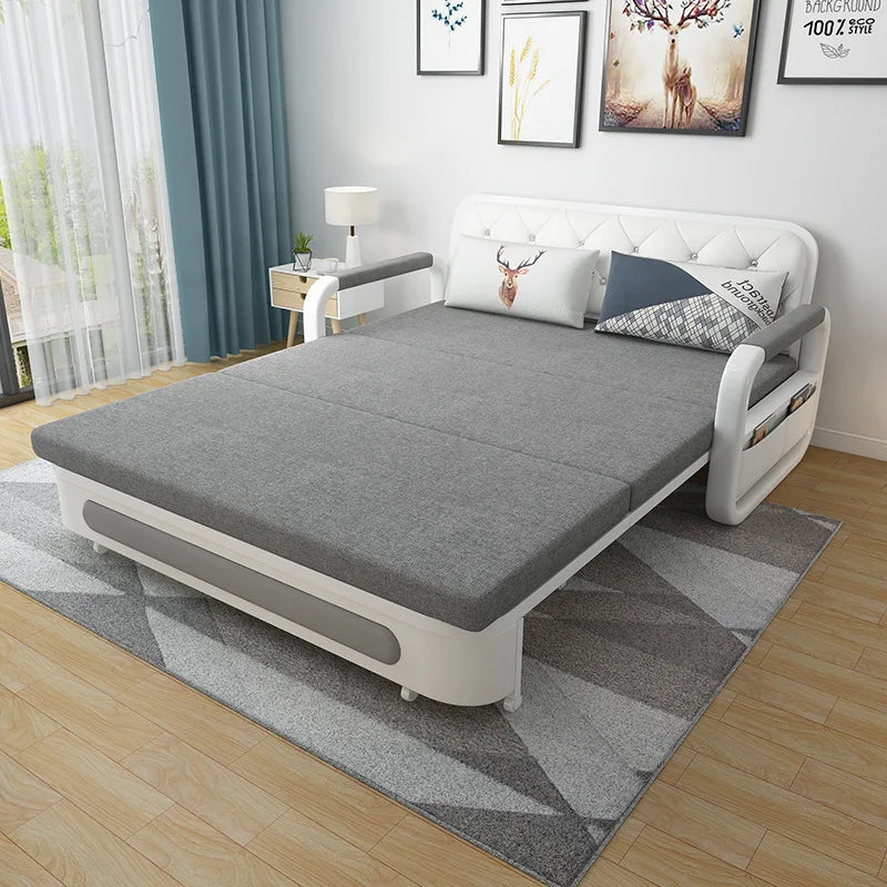 Factory New Design Small MOQ Folding Modern Luxury Sofa Wall Bed Living Room Sofas Sofa Cum Bed with Storage-2
