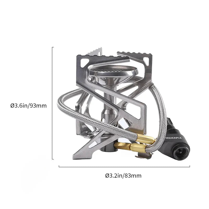 2900W Pressure Regulator Camping Stove Silver-4