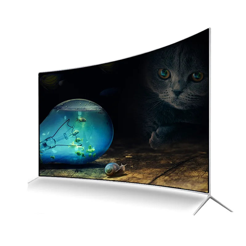 New 2021 China Television Factory 32/55/65/75 Inch LED SKD Curved TV for Hotel Use HDTV-0
