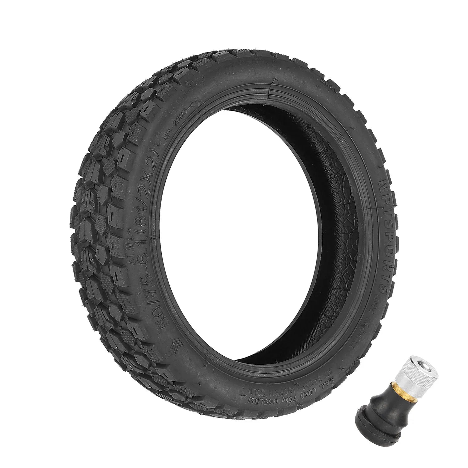 8.5 Inch 50/75-6.1 8 1/2*2 Off-road Rubber Tubeless Tire With Valve for Xiaomi Mijia M365 Pro 1S Electric Scooter Vacuum Tyre-6