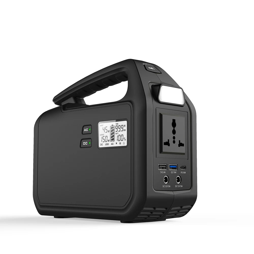 Topstar 42000mAh Portable 110V 220V AC Output Laptop Outdoor Picnic Backup Solar Power Station Emergency Power Supply MPPT-10