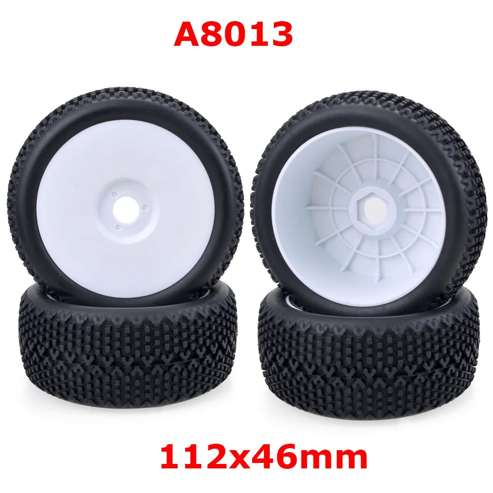 4PCS 1/8 RC Off-Road Tyre 120MM 112MM Buggy Car Tires Wheels 17Mm Hub Hex Wheel Rim for 1/8 RC Car Redcat Team HSP-7