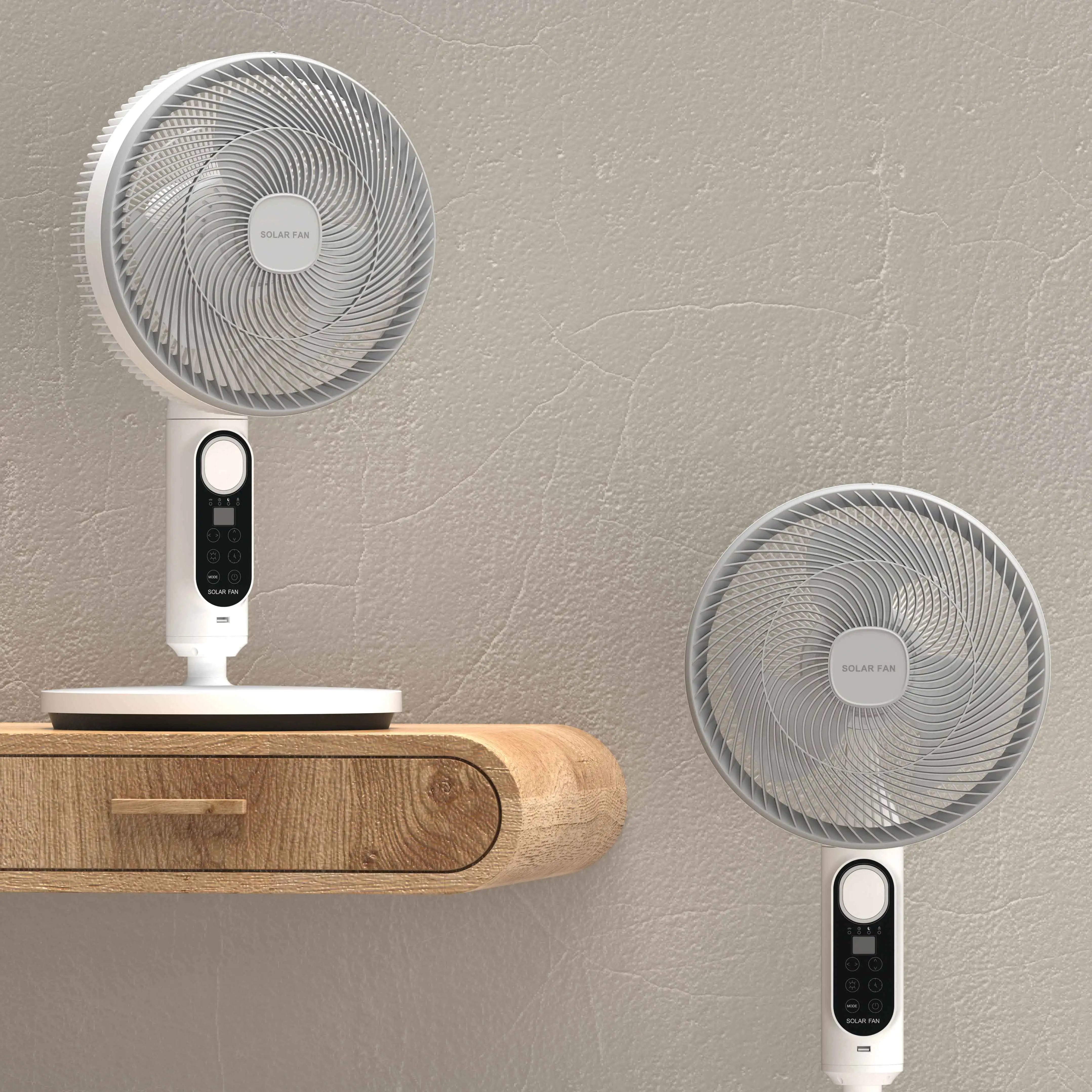 Power Dream Battery Chargeable Solar Powered Table Fan for Home with Solar Panel Included-2