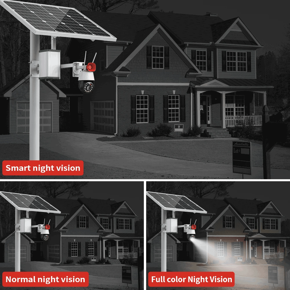 80W 40AH Battery Solar Panel HD 5MP/8MP 33X ZOOM Security IP Camera Wireless 4G SIM Card Outdoor PTZ CCTV Surveillance Cam CamHi-5