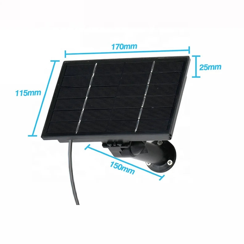 OEM ODM Outdoor Security Camera Solar Panel with Built-in Battery 12V/9V/5V Plastic IP65 Waterproof-3