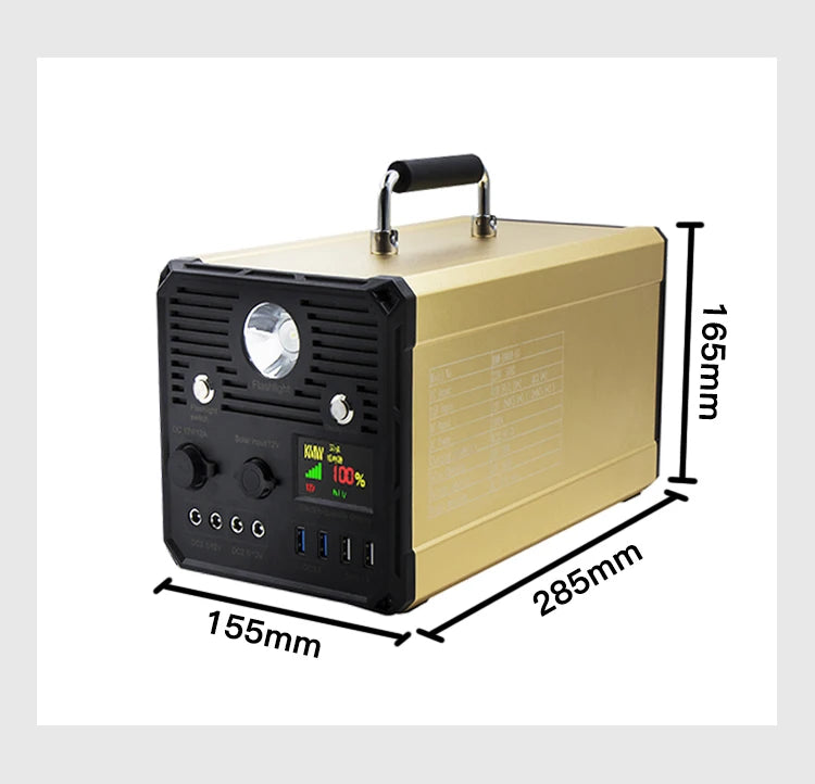 Solar Generator 3.7v120000mah Outdoor Camping Lithium 110v 1000w220 Volt Power Bank Portable Power Station-1