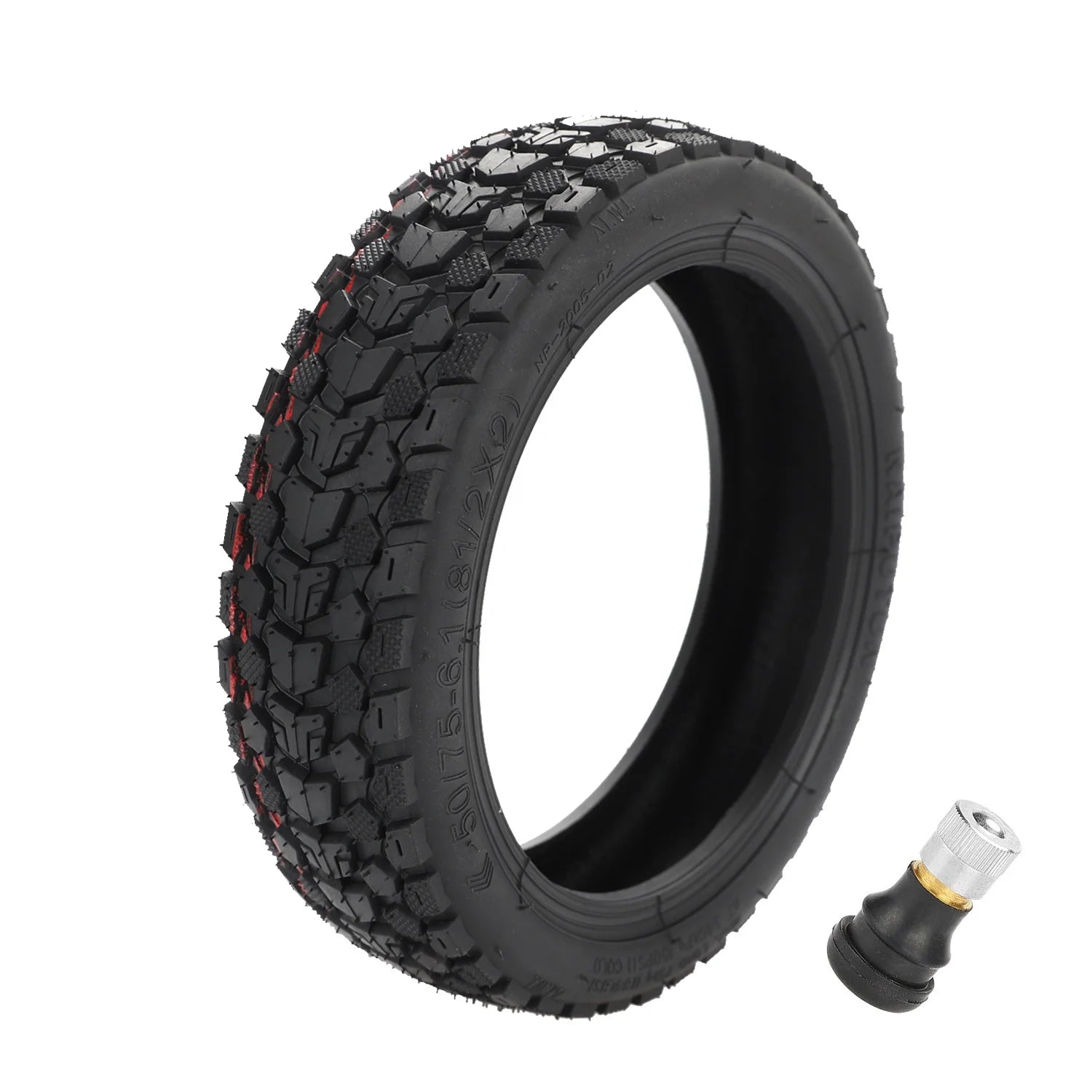 8.5 Inch 50/75-6.1 8 1/2*2 Off-road Rubber Tubeless Tire With Valve for Xiaomi Mijia M365 Pro 1S Electric Scooter Vacuum Tyre-0
