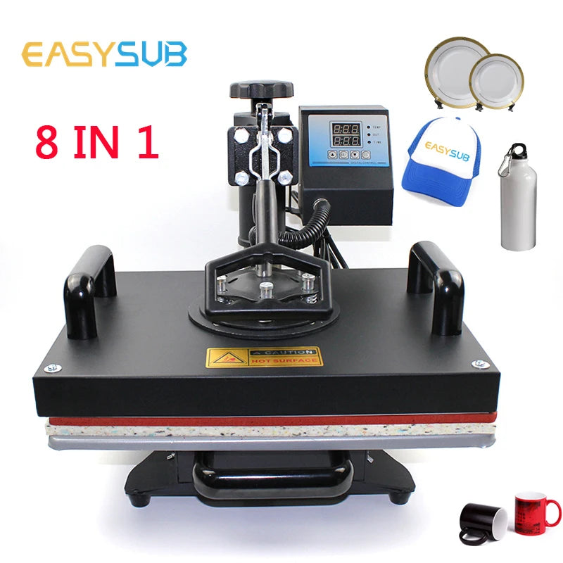 29x38cm Combo Heat Press Machine 8 in 1 Multifunctional Heat Press Sublimation Tumblers for Tshirt for Card /cup/label /cloths-4