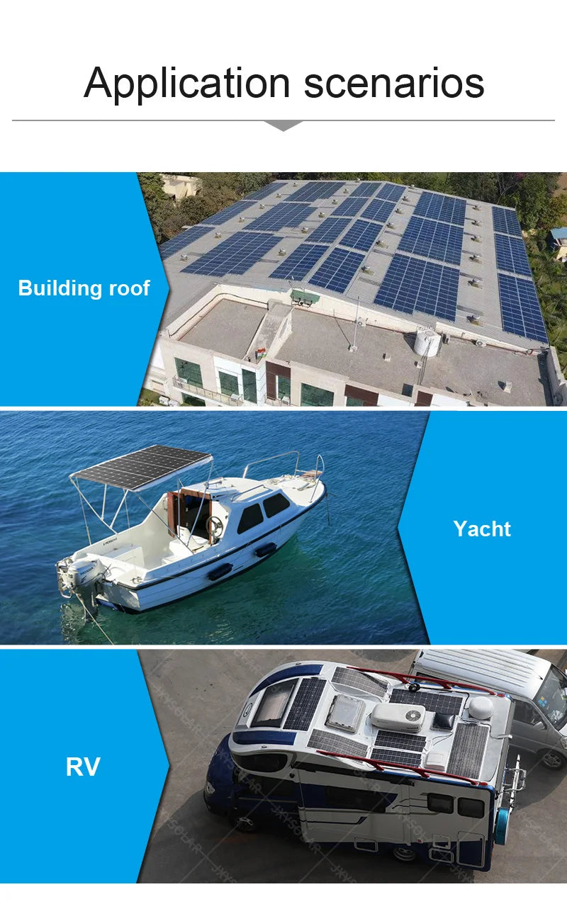 135W 22.8V ETFE Sunpower Cells High Efficiency Marine Semi Flexible Solar Panels for Yachts Boats RVs Cars Campervans Roofs-5