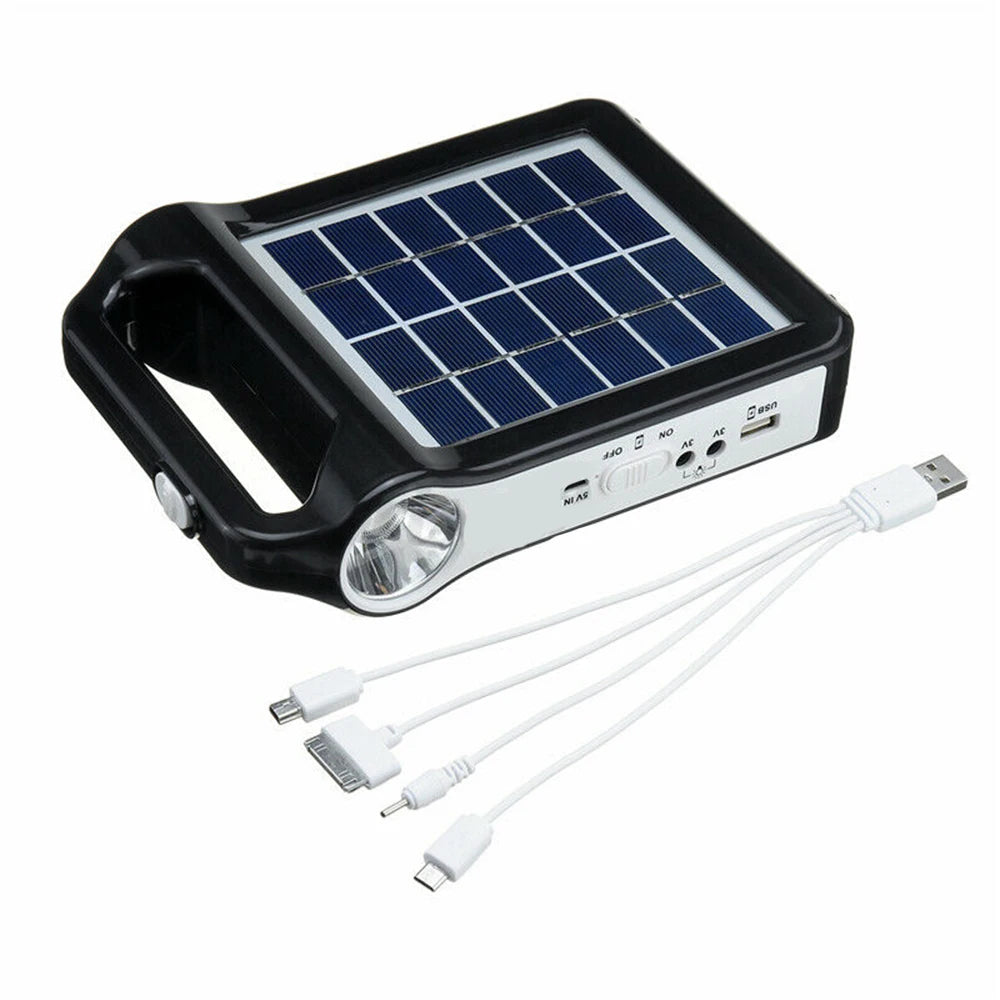 Portable 6V Rechargeable Solar Panel System Kit USB Charger Home Solar Energy Generator with Lithium Ion Battery Lamp Lighting-5