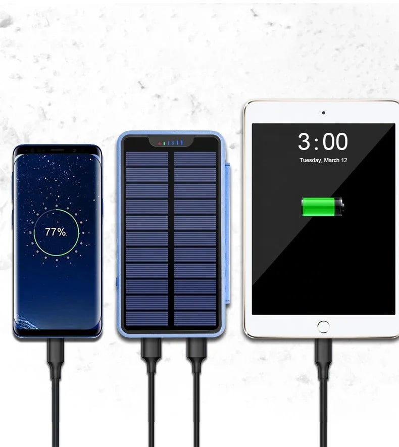 Best Price Portable 20000mAh Solar Charging Folding Panel Mobile Phone External Battery XN-820W Wireless Charger Power Bank-3