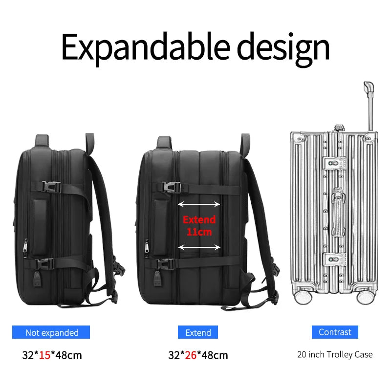 New Multifunction Large Capacity Usb Raincoat Backpack Business Travel Laptop Backpack Bag Men-3