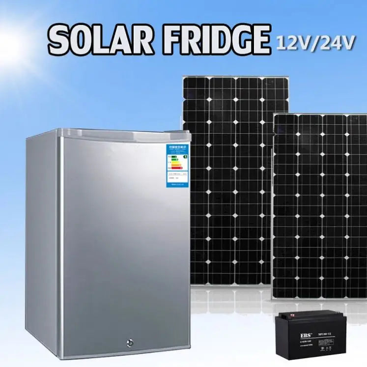 Single Double Door 12V 24V Solar Panel Energy Powered Freezer Refrigerator Fridge Solar Refrigerator Deep Freezer-2