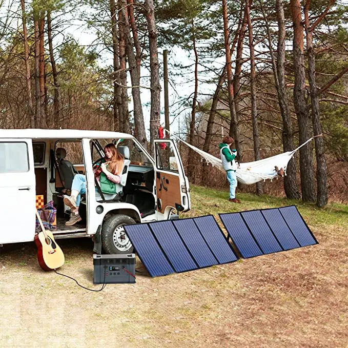 140W Portable Solar Panel Charger for Laptop Cellphone, Waterproof IP65 Foldable Solar Panel with DC and USB Output-0