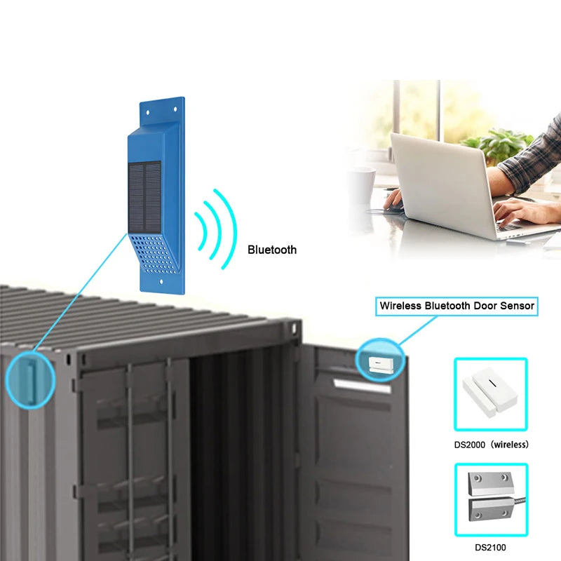 VJOY 4 Year Stand by Solar Panel TK411S Container GPS Tracking System Door Sensor with 4G SIM Container Gps Tracker-0