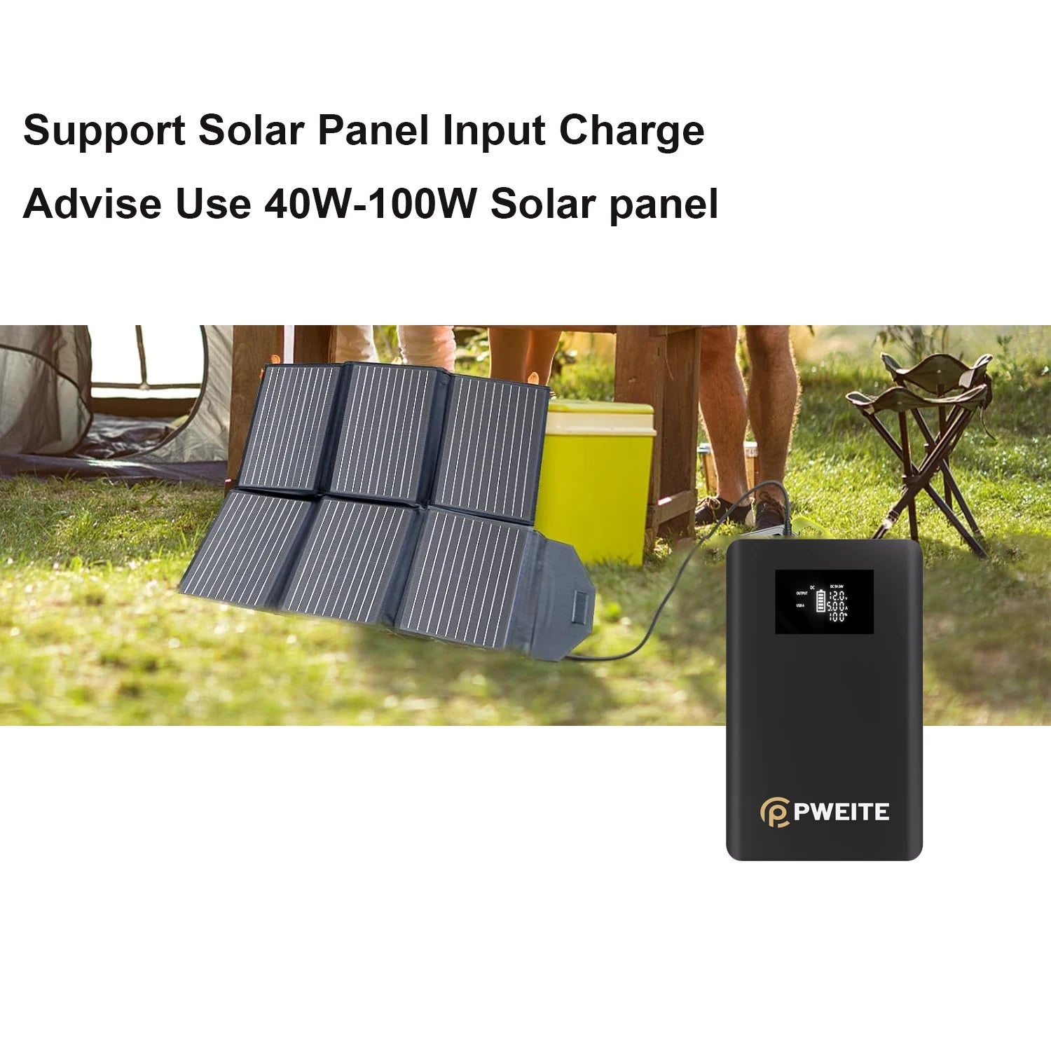 PWEITE PD100W DC 15V 18V 19V 20V 12V 24V CPAP Laptop Powerbank Portable Solar Battery Charger Pass Through Power Bank 20000mah-4