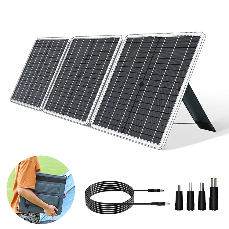 Flashfish 60W Portable Solar Energy Panel Monocrystalline Outdoor 5V 18V Solar Panel-3