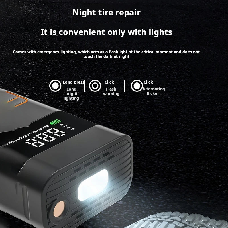 YOSOVLAMP Portable Car Inflation Pump Intelligent Lighting Wireless Digital Display Car air Pump Electric Vehicle Tire air Pump-5