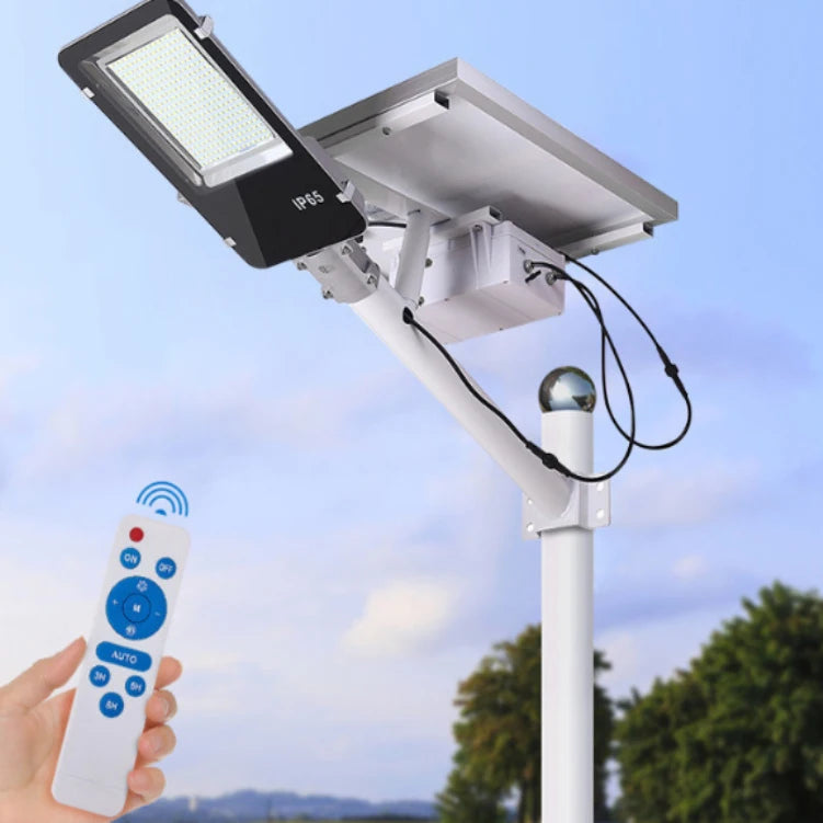 IP65 Rated Outdoor Engineering Street Lamps LED Light Optical Inductor Remote Control Separate Solar Panel for Rural Areas-4