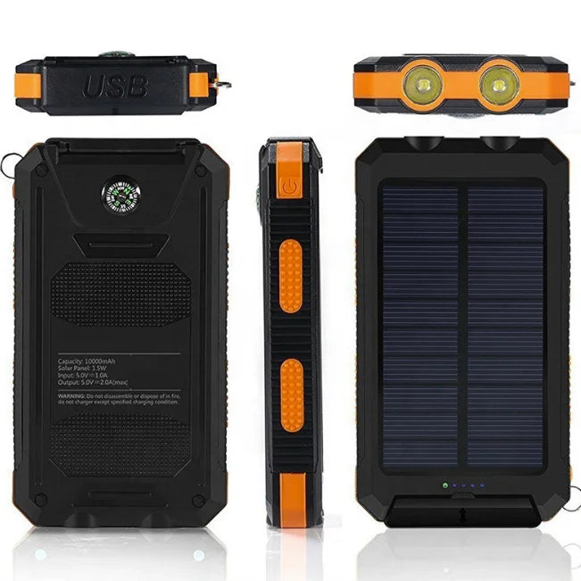 Portable Waterproof 20000mAh S11 Solar Powerbank with LED Light Dual USB Mobile Phone Charger External Battery Pack Powerbanks-1