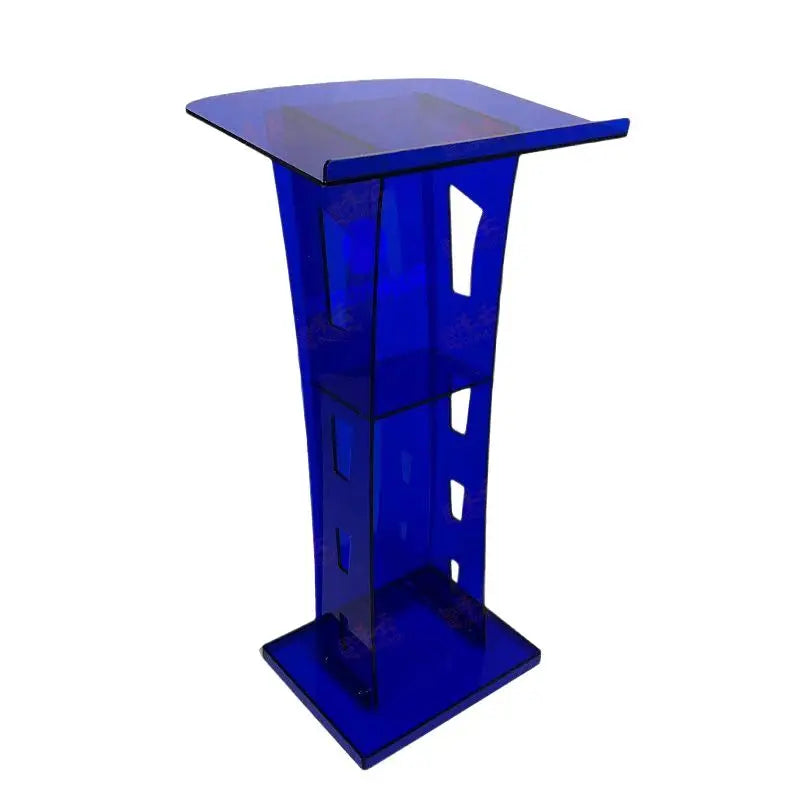 Modern Style Blue Acrylic Podium Desk for Commercial Use-Versatile Furniture for Schools MC Weddings Hotels Supermarkets-4