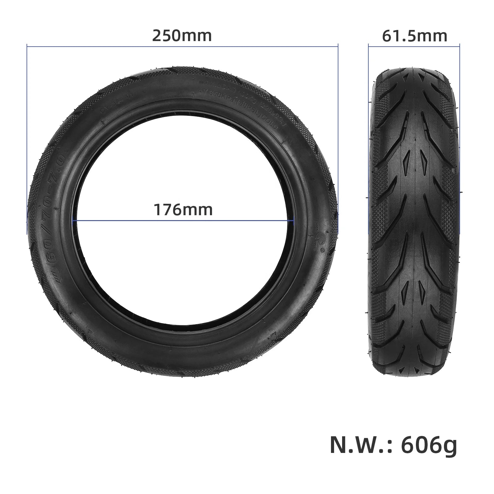Yuanxing 60/70-7.0 Tubeless Tire for Xiaomi 4 Pro Electric Scooter Accessories 10 Inch Tire Wheel Tyre Replacement Spare Parts-4