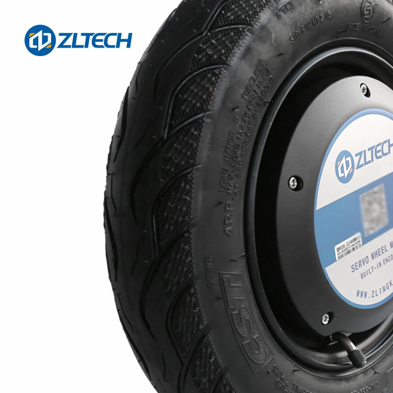 ZLTECH 14inch 48V 150RPM 800W 300kg IP65 Waterproof BLDC Wheel Hub Servo Motor with Rubber Pneumatic Tyre for Agricultural Robot-2