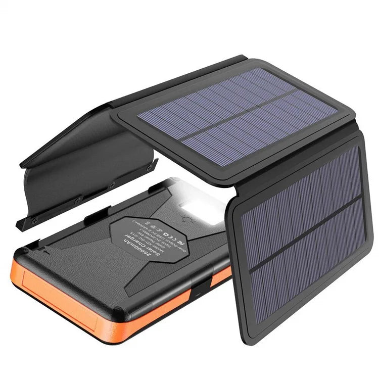 Detachable Solar Panel  Wireless Charger 20000mah Portable Power Bank Folding Camping Solar Panels-8