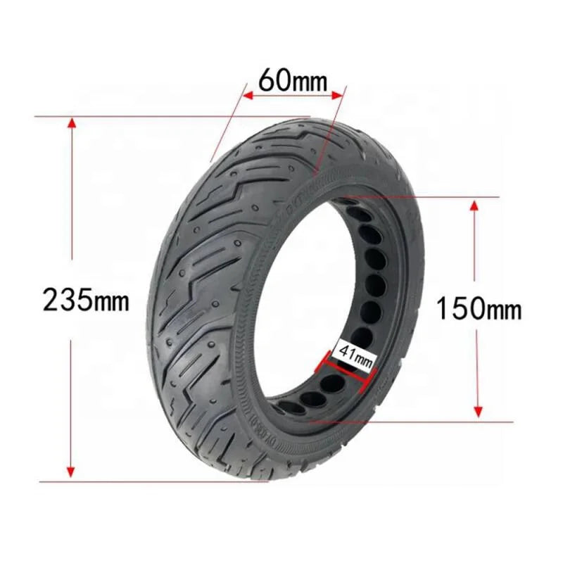 10*2.50inch Anti-Explosion Solid Rubber Tubeless Tyre 36V Ninebot MAX G30 Escooter Front/Rear Wheel Tire for Ninebot MAX G30-4