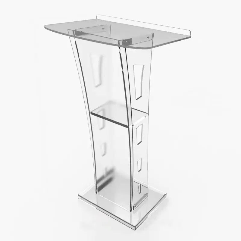Creative Transparent Acrylic Podium Desk Assembly MC School Lecture Platform Customization-0