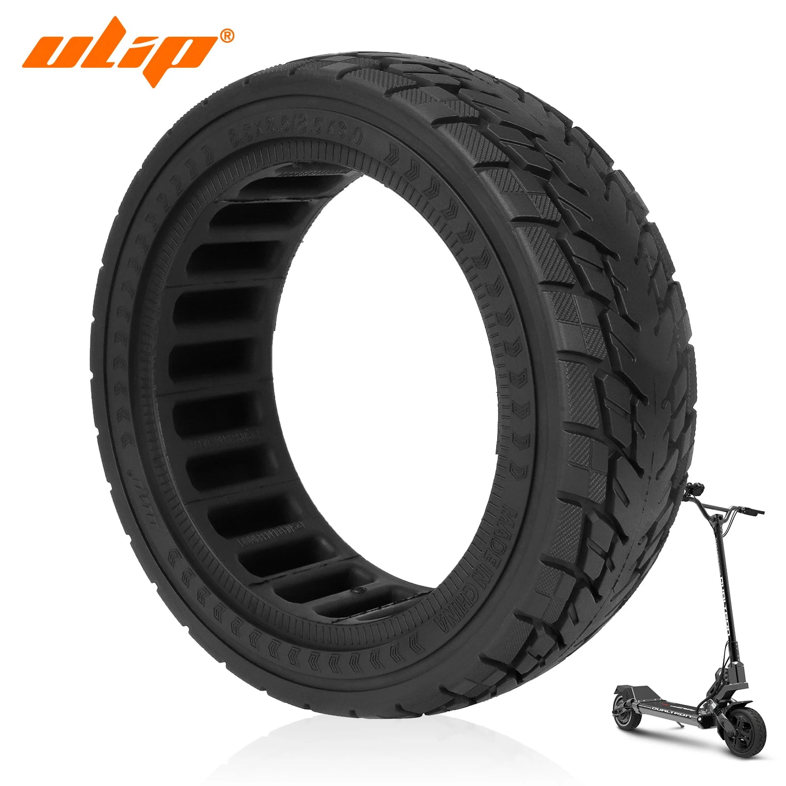 Ulip  Scooter Solid Tires 8.5*2.5/8.5*3 for Dualtron Mini & Speedway Leger (Pro) Rubber Off-Road Stab-Proof 8.5 Inch Tires-0