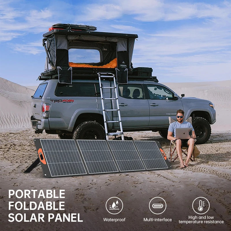 Europe Standard 400W 40V Portable Foldable Solar Panel Anti Cracking Polymer Aviation Material for Camping Hiking Caravan Use-1