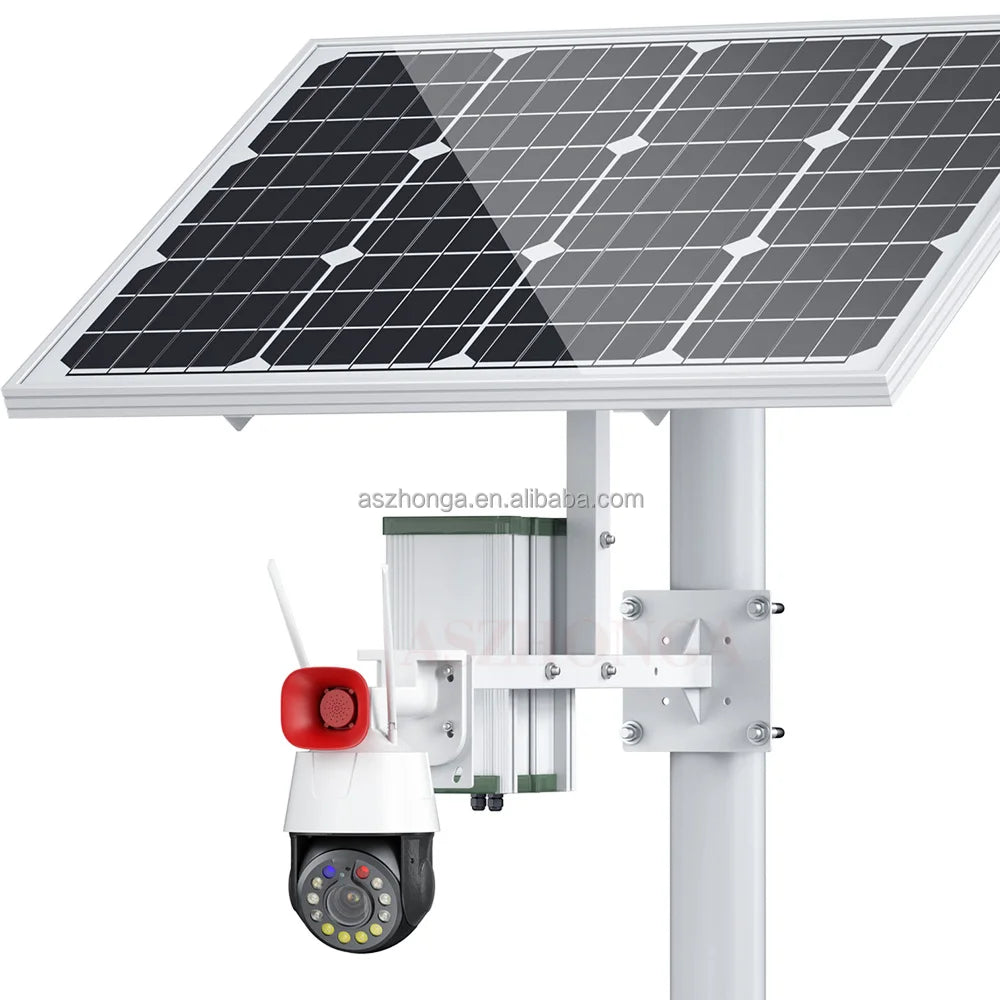 80W 40AH Battery Solar Panel HD 5MP/8MP 33X ZOOM Security IP Camera Wireless 4G SIM Card Outdoor PTZ CCTV Surveillance Cam CamHi-0