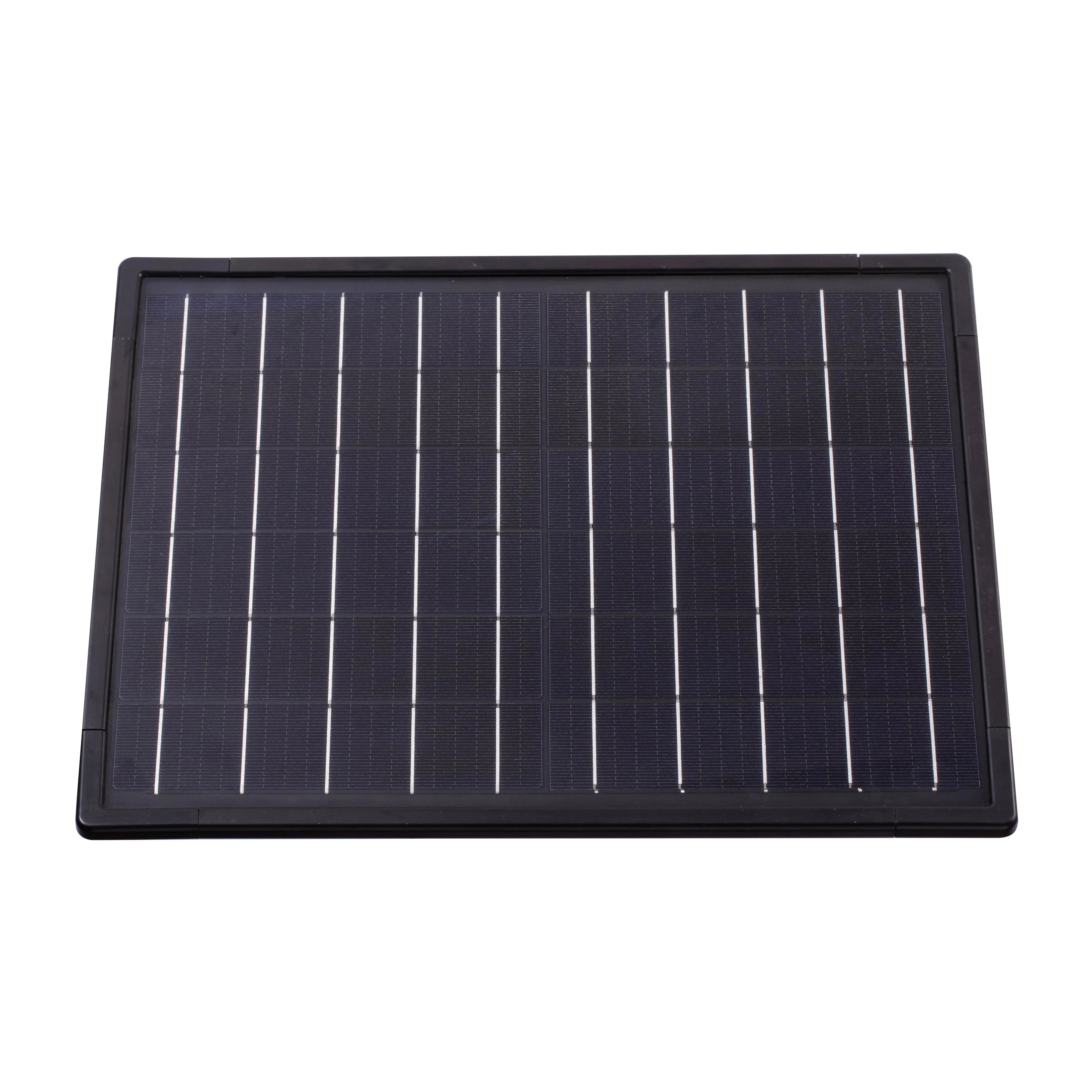 16w Black Mini Solar Panel Powered 18650 Battery Outdoor Waterproof Charger USB 5V 12V1A 4G Router for IP Security Wifi Camera-2