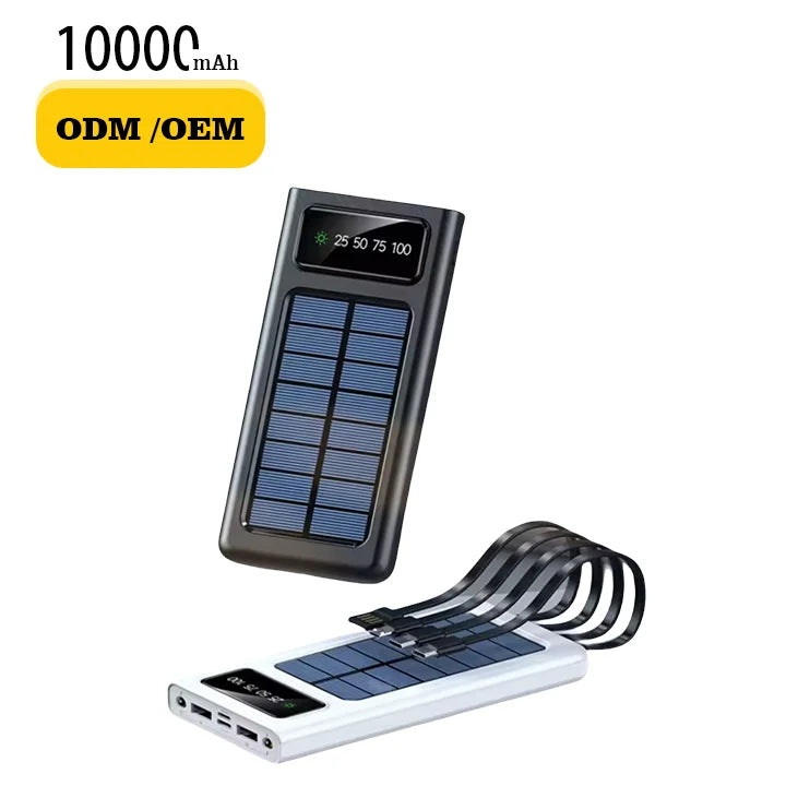 Wholesale Dual Usb Li-polymer Solar Mobile Charger Power Bank Portable Solar Power Bank 10000mah-0