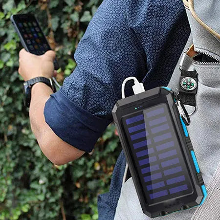 Portable Waterproof 20000mAh S11 Solar Powerbank with LED Light Dual USB Mobile Phone Charger External Battery Pack Powerbanks-3