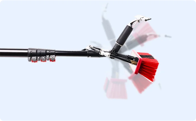 Best Selling Easy Handle Solar Panels Cleaning Brush Water Fed Brush Window Cleaning Kit Telescopic Aluminum Water Fed Pole-2