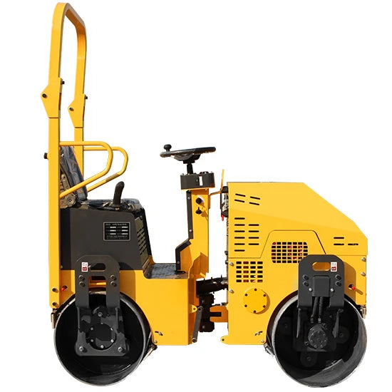 Small Size Ride on Diesel Double Drum 1 Ton Road Roller Machine Price-0