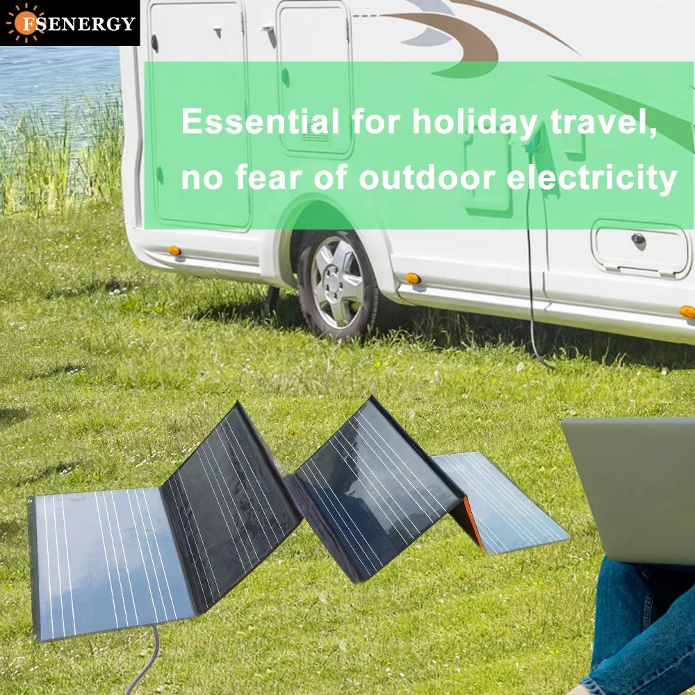 400W Foldable Roof Monocrystalline Solar Panel FSENERGY for RV and Electric Car 21% Efficiency DC/USB Connector-5