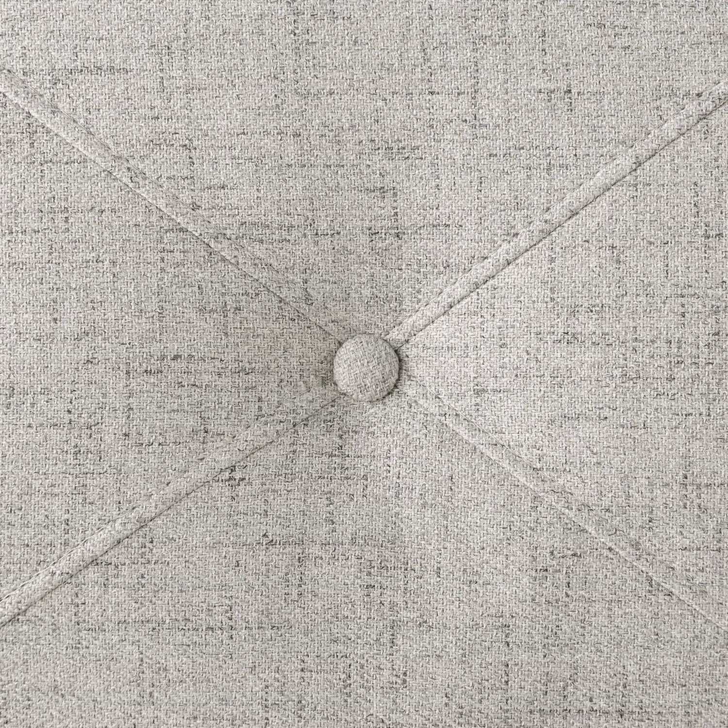 Modern 3-Seater Upholstered Sofa in Cream Microfiber with Button Tufted Cushions-3