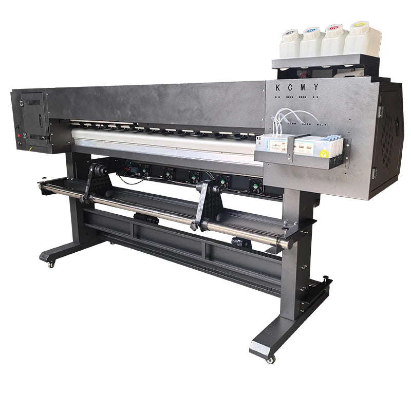 XP600 I3200 Vinyl Sticker Printer 1.6M 1.8M  Eco Solvent Printer Price Wide Format Advertising Flex Printing Machine-2